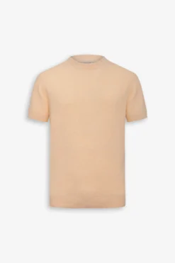 T-shirt in maglia armaturata pesca