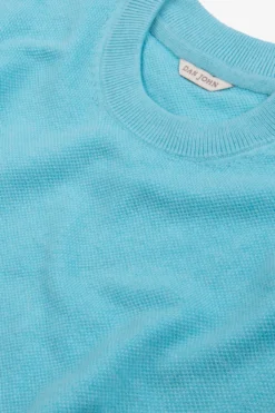 T-shirt in maglia armaturata turchese