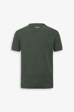 T-shirt in maglia armaturata verde