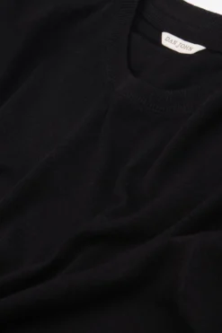 T-shirt in maglia melange nero