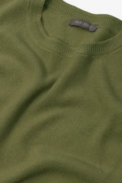 T-shirt in maglia nido d'ape militare