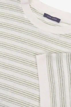 T-shirt righe fine militare