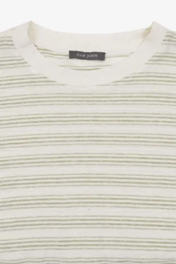 T-shirt righe fine militare