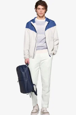 Wind jacket bicolore avion