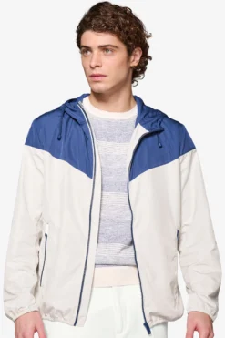 Wind jacket bicolore avion